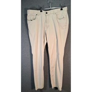 Hiltl Seth Mens Beige 5-Pocket Trousers Khaki Cotton Stretch Pants 36/34